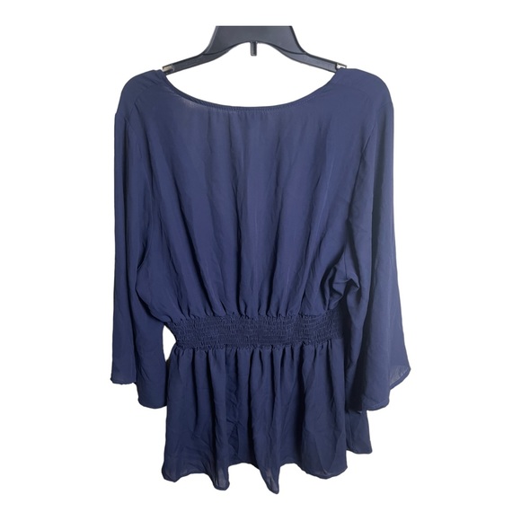 Torrid “BABYDOLL GEORGETTE SMOCKED BLOUSE” Size 2XL - Picture 3 of 11